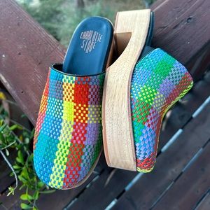 Charlotte Stone Martino Multi color clogs size 10